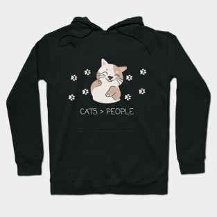 Cats > people Hoodie